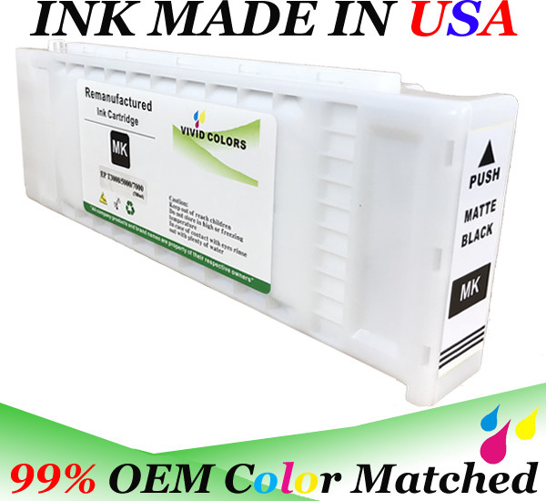 Vivid Colors Remanufactured Ink Cartridge T6944 for T5200- Matte Black