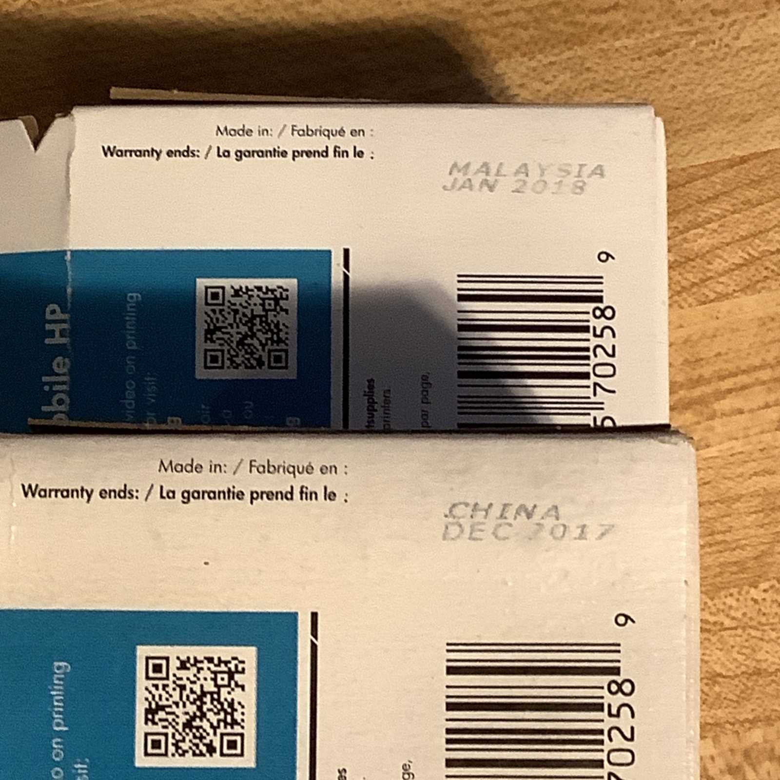 HP 60XL Tri Color Ink Cartridges (2) Genuine New Sealed Lot Expired Dec 2017