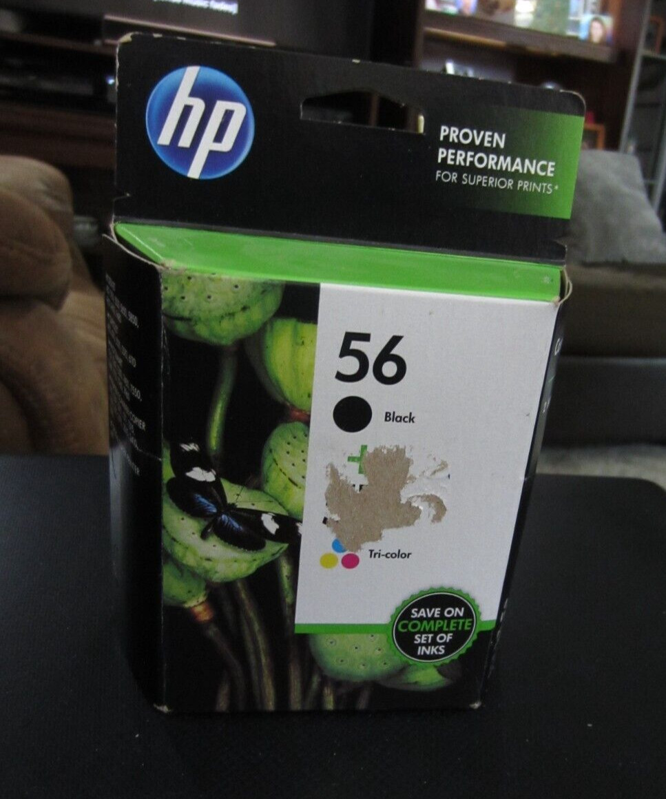 Pack of 2 HP 56 & 57 Black & Tri-Color Ink Cartridges – Expired & NEW!!