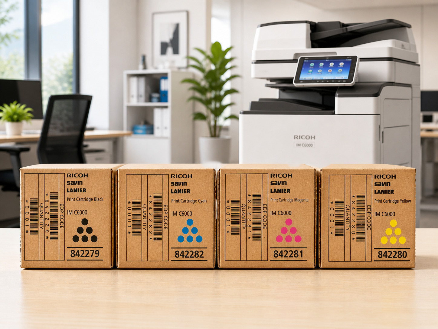 Genuine Ricoh IMC4500/C6000 CMYK Toner Set CMYK 842279,842280,842281,842282 OEM