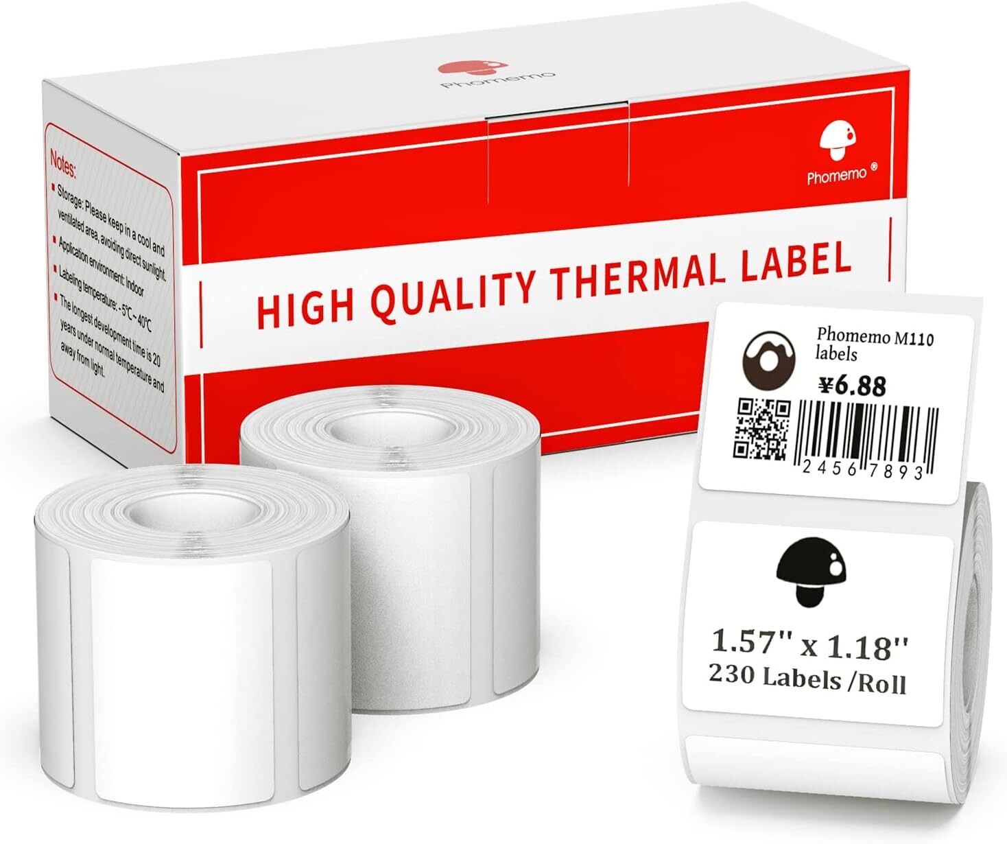 Phomemo thermal self-adhesive labels Compatible with M110 M120 M200 M220 Printer