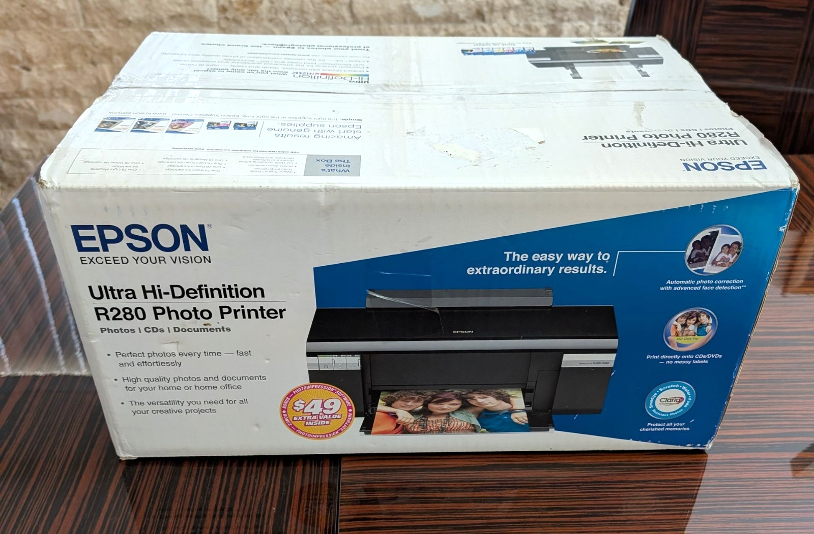 NEW Epson Stylus Photo R280 Digital Photo Inkjet Hi Definition Wired Printer