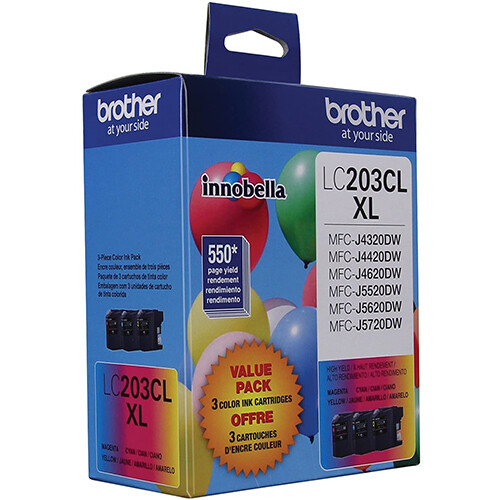 Brother MFC-J4620DW (LC2033PKS) 3/Pack Ink High Yield (3×550 Yield) – Color Only