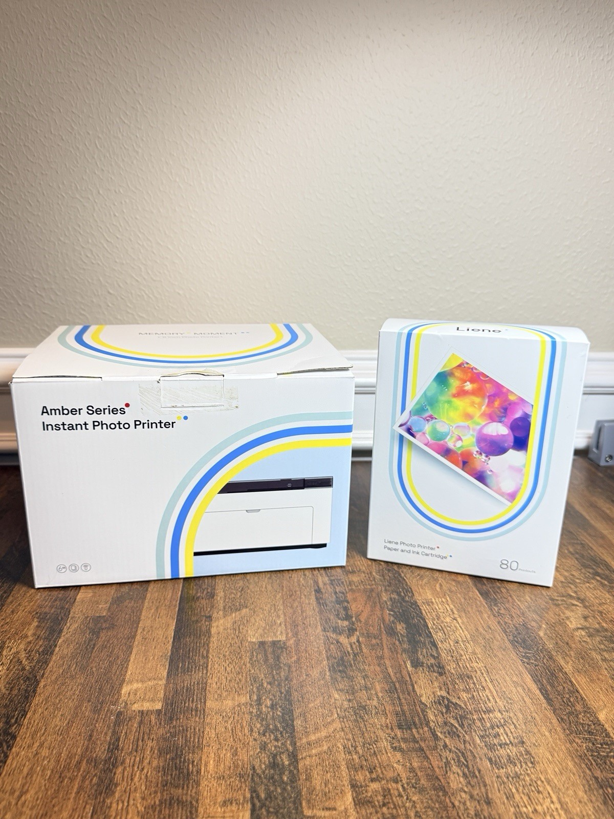 Liene – Amber M100 Wireless Photo Printer – 4×6 inch – 100 Sheets & 3 Ink Car…
