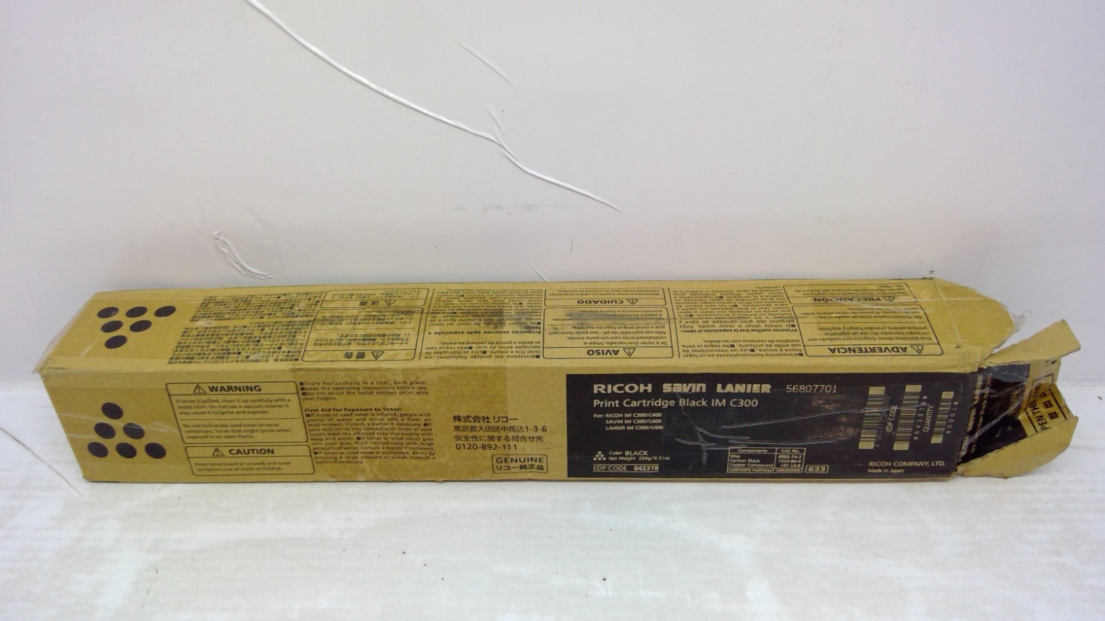 Genuine Ricoh Savin Lanier Black IM C300 Print Cartridge/842378*OPEN BOX*
