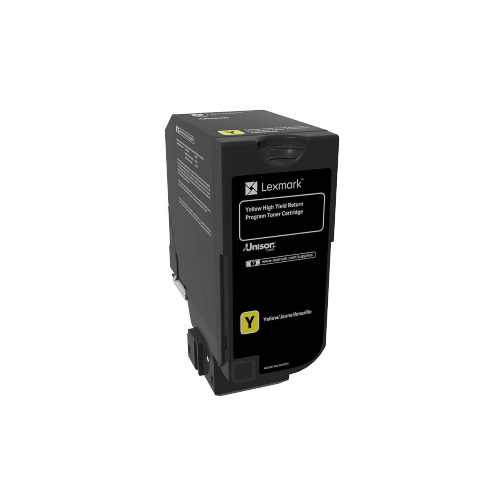 Lexmark 74C1HY0 Unison Toner Cartridge, Yellow, 1 Size 1 Size, Yellow