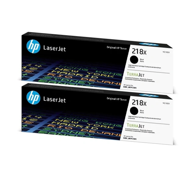 HP 218X Black High Yield Toner Cartridge, Pack Of 2