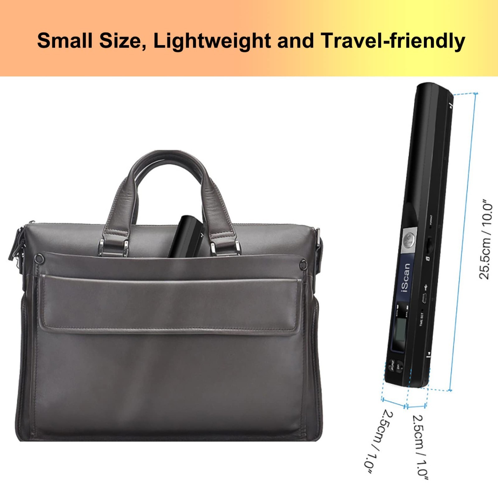 Portable Handheld Document Scanner with 16GB SD Card, 900DPI, JPG/PDF, USB Uploa
