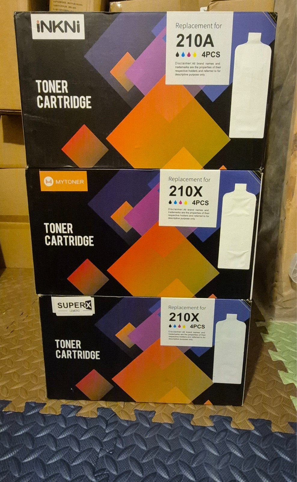 210X 210A Toner Cartridge w/ Chips (12-Pack | 2 box 210X + 1 box 210A) BNIB