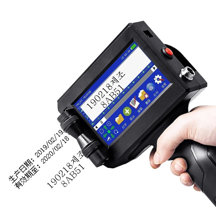 Portable Handheld 12.7MM TIJ Inkjet Printer for Date Barcode QR Code Label