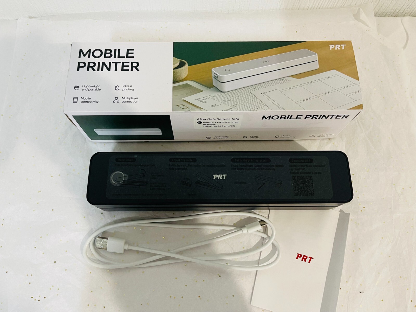PRT Mobile Portable Inkless thermal printer Bluetooth Multiplayer MT610 PRO