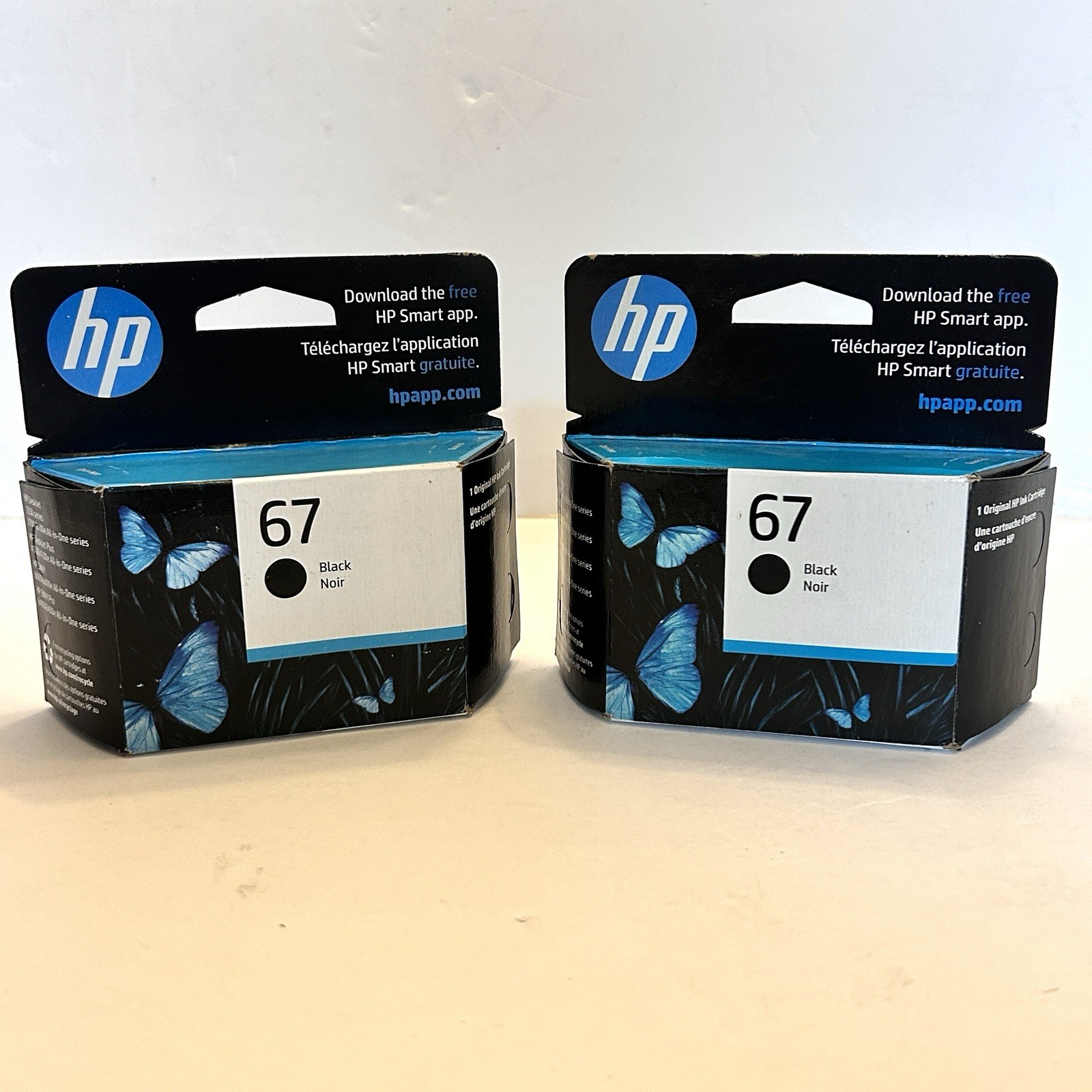 HP OEM Genuine Original 67 2-Pack Bundle Black Ink Cartridges NEW! Exp. 2024