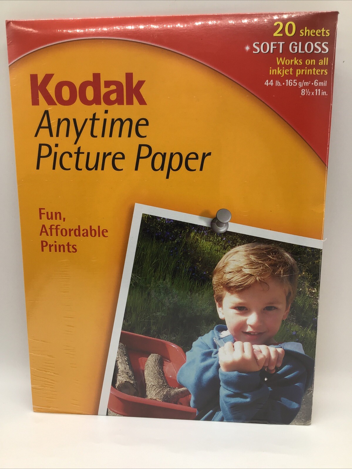Kodak Anytime Picture Paper Photo Soft Gloss 20 Sheets 8 1/2″ X 11″ Brand New