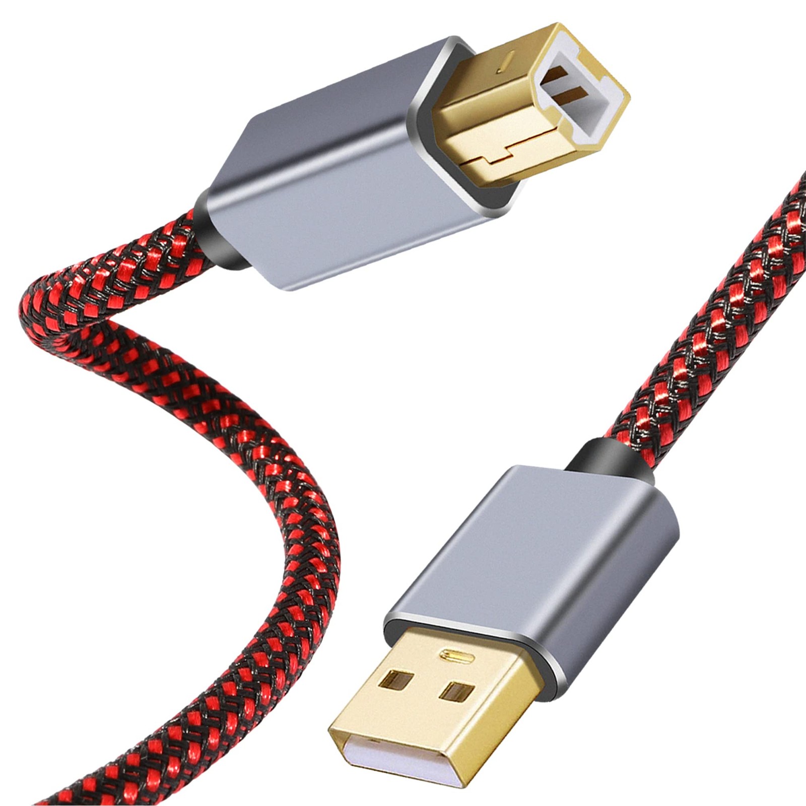 Tiierzon USB Printer Cable – 1.5Ft, Type A Male to B Male, High Speed, 1.5Ft