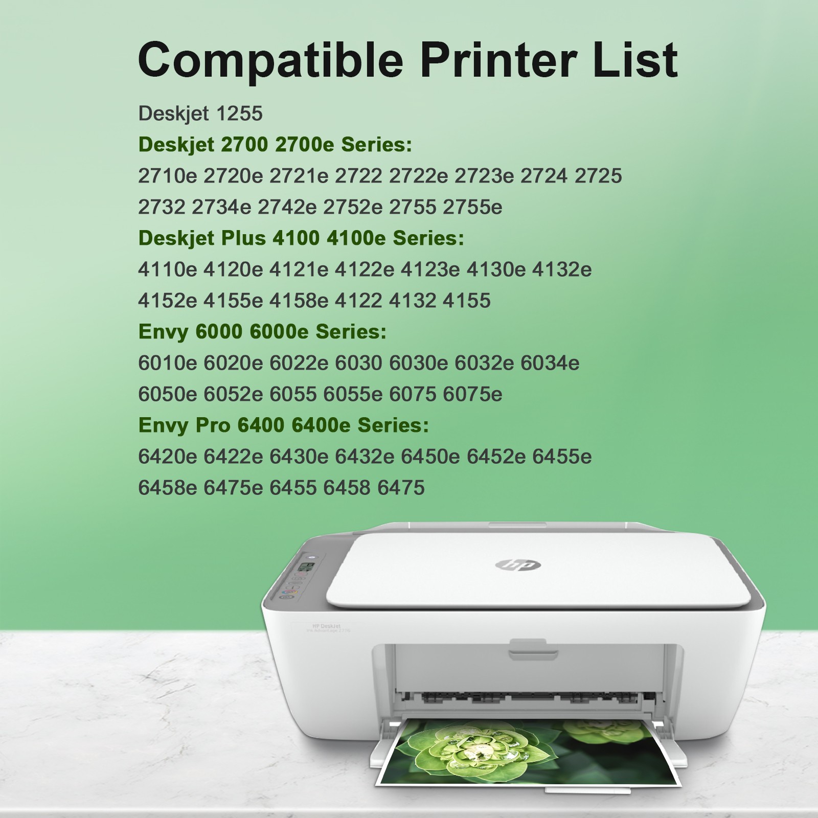 67XL Ink Cartridge for HP 67 Ink Deskjet 2700e 2800e 2852e 2855e Envy 6055e 6455