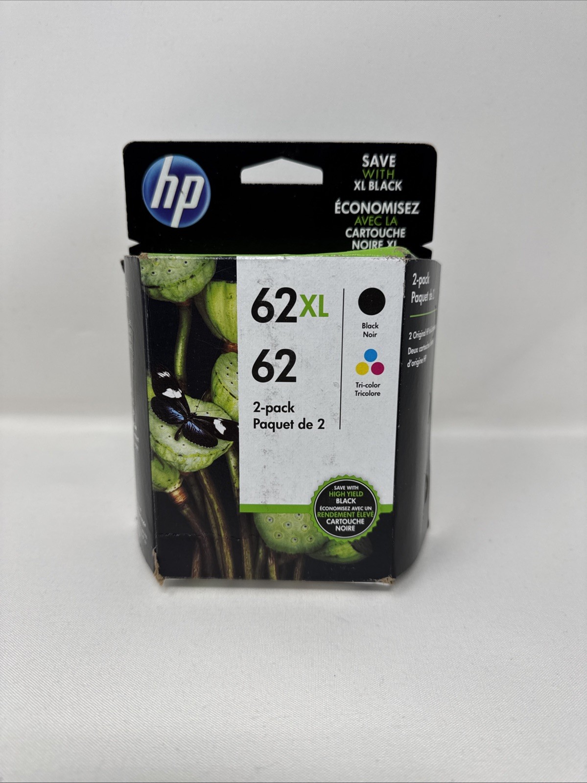 HP 62XL Ink Cartridge Combo Pack Black & Tri-Color – Open Box Exp Jan 2022