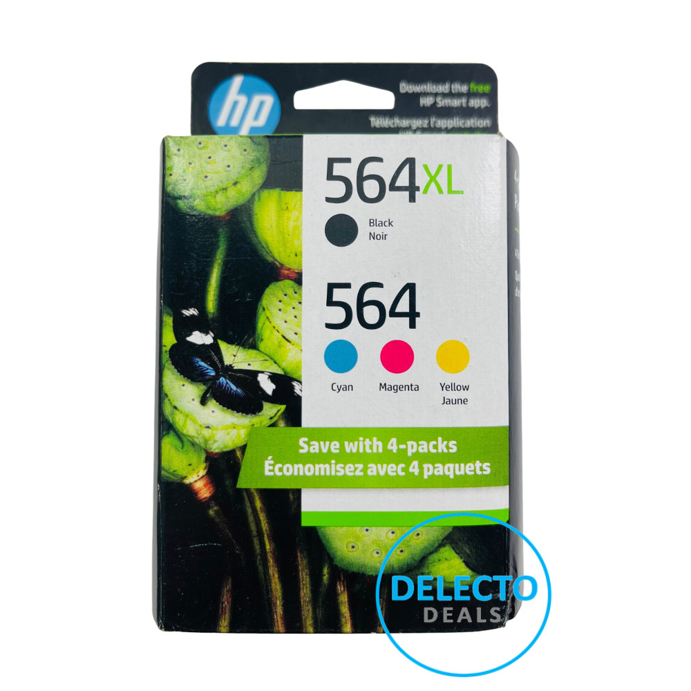 GENUINE HP 564XL Black & 564 Color C/M/Y Ink Cartridges N9H60FN SEALED 8/2026+