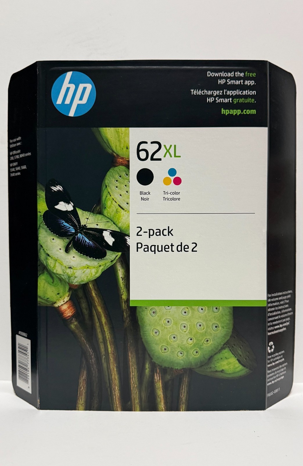 HP 62XL Ink Cartridge 2 Pack Black & Tri-Color Exp: 12/2026+