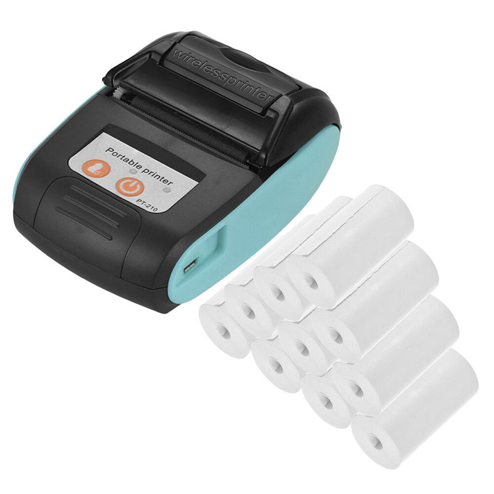 GOOJPRT PT-210 58mm Receipt Printer 58mm Receipt Printer W/ 10 Paper Rolls B6J8