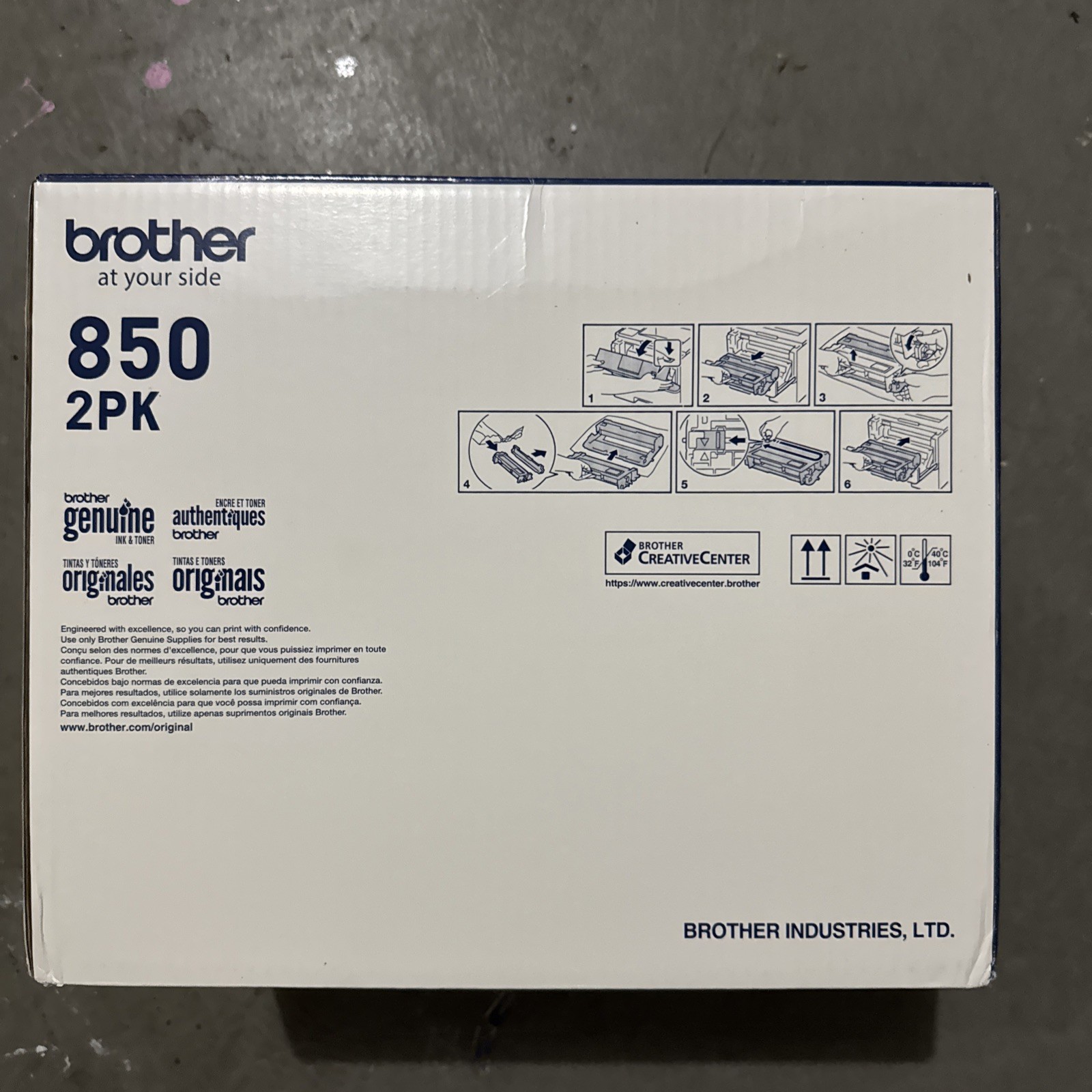 Brother TN850 Black Toner High Yield Cartridge 2 Pack – New , P2