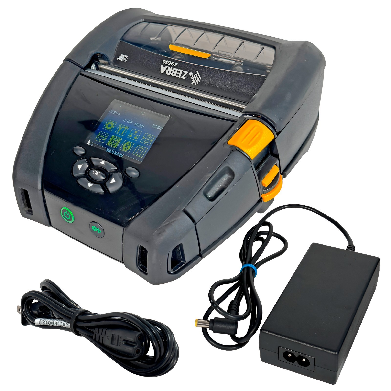 Zebra ZQ630 Mobile Thermal Barcode Label Printer Bluetooth WiFi USB No Battery