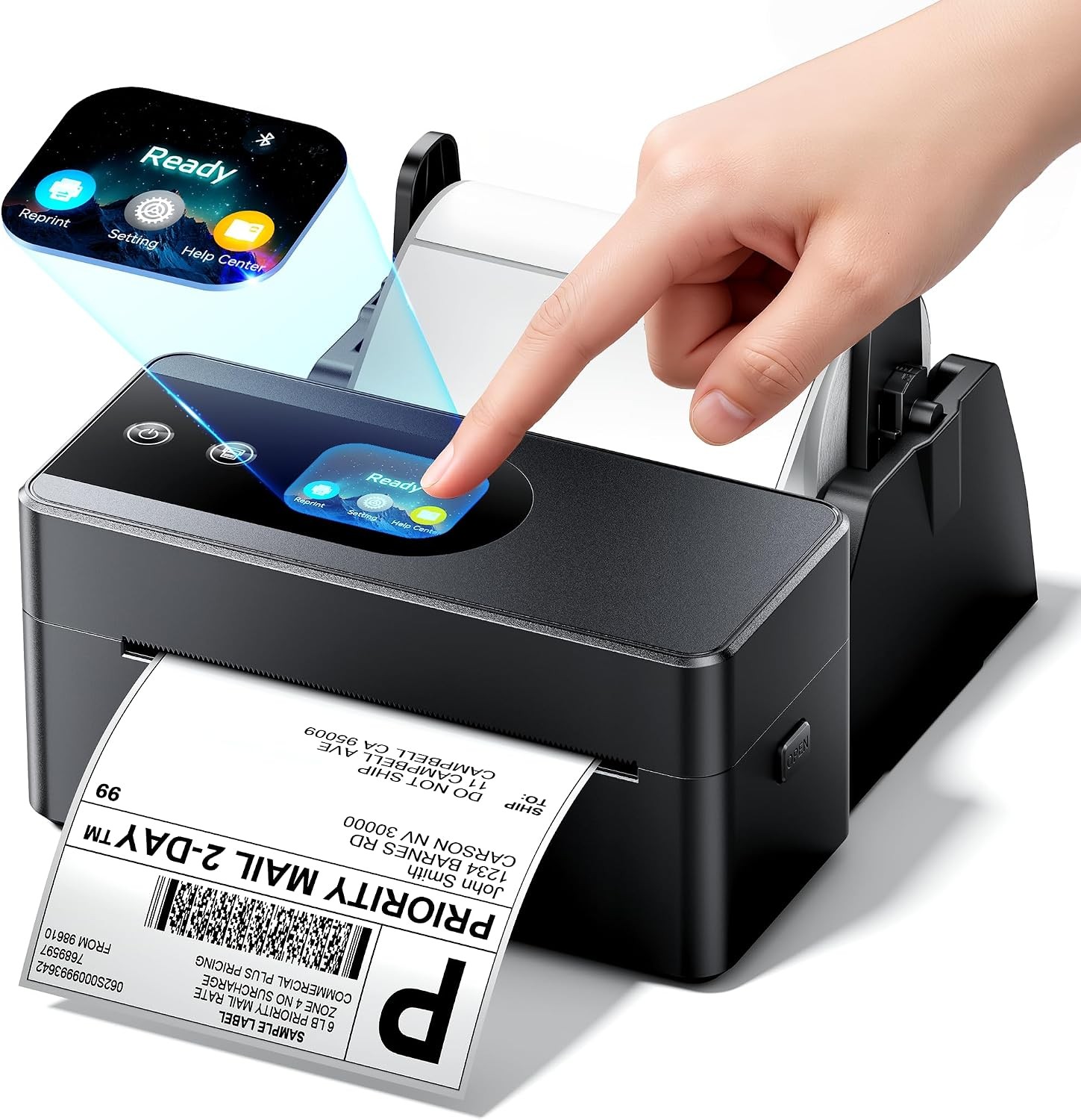Phomemo 4×6″ Thermal shipping Label Printer address label + Screen or label lot