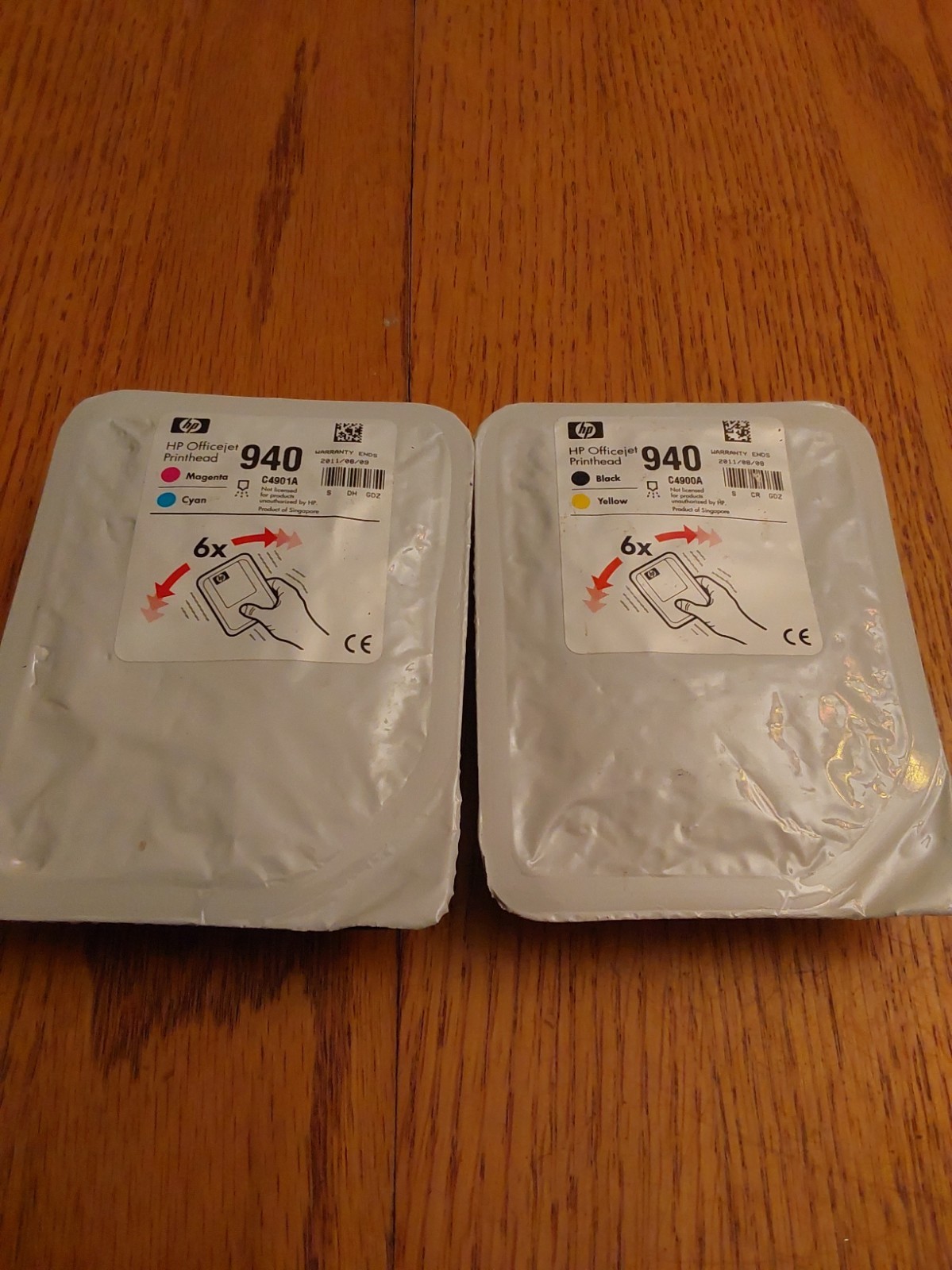 2 HP 940 SETs PRINTHEADS C4900A C4901A Black Yellow Cyan Magenta 2011 See Pic’s