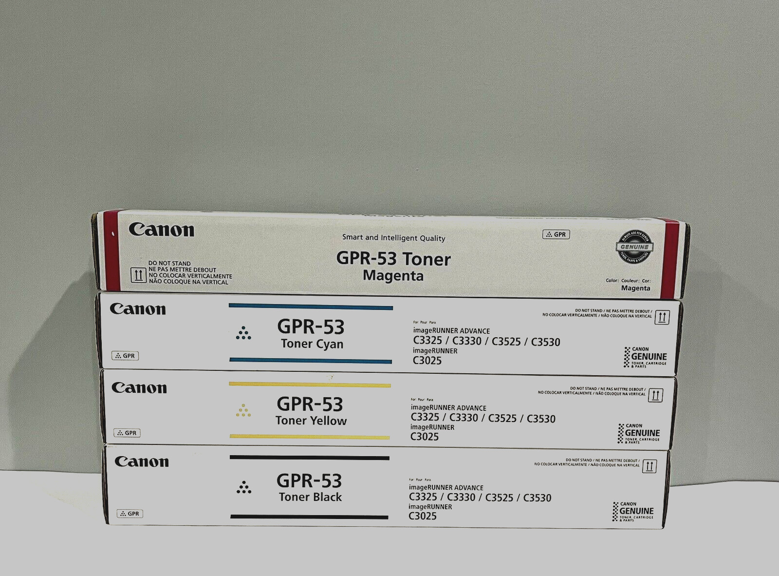 Canon GPR-53 Genuine Toner Cartridge Set X4 K,C,M,Y For IR C3320 C3325 C3330 NEW