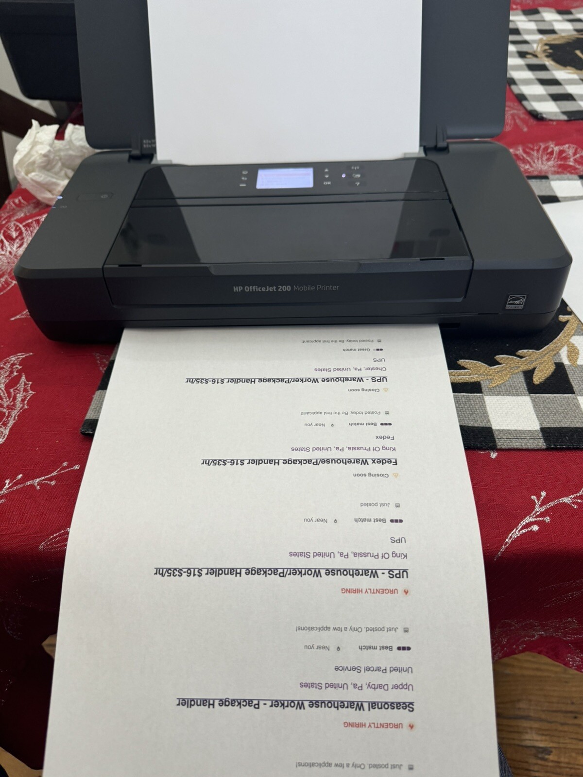 HP Officejet 200 Mobile Wireless Printer