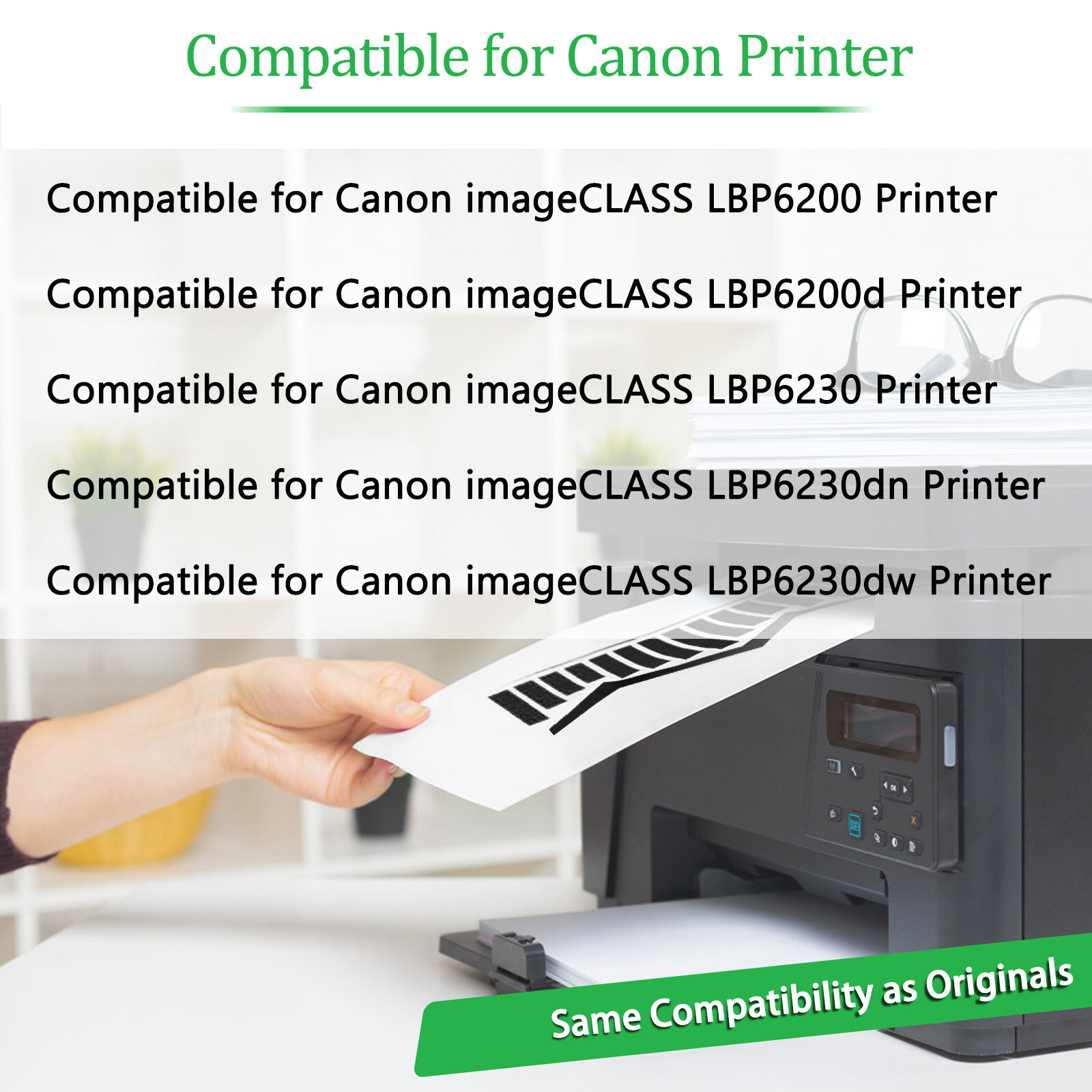 4PK Black CRG126 Toner Cartridge Fit for Canon 126 ImageClass LBP6200d LBP6230dw