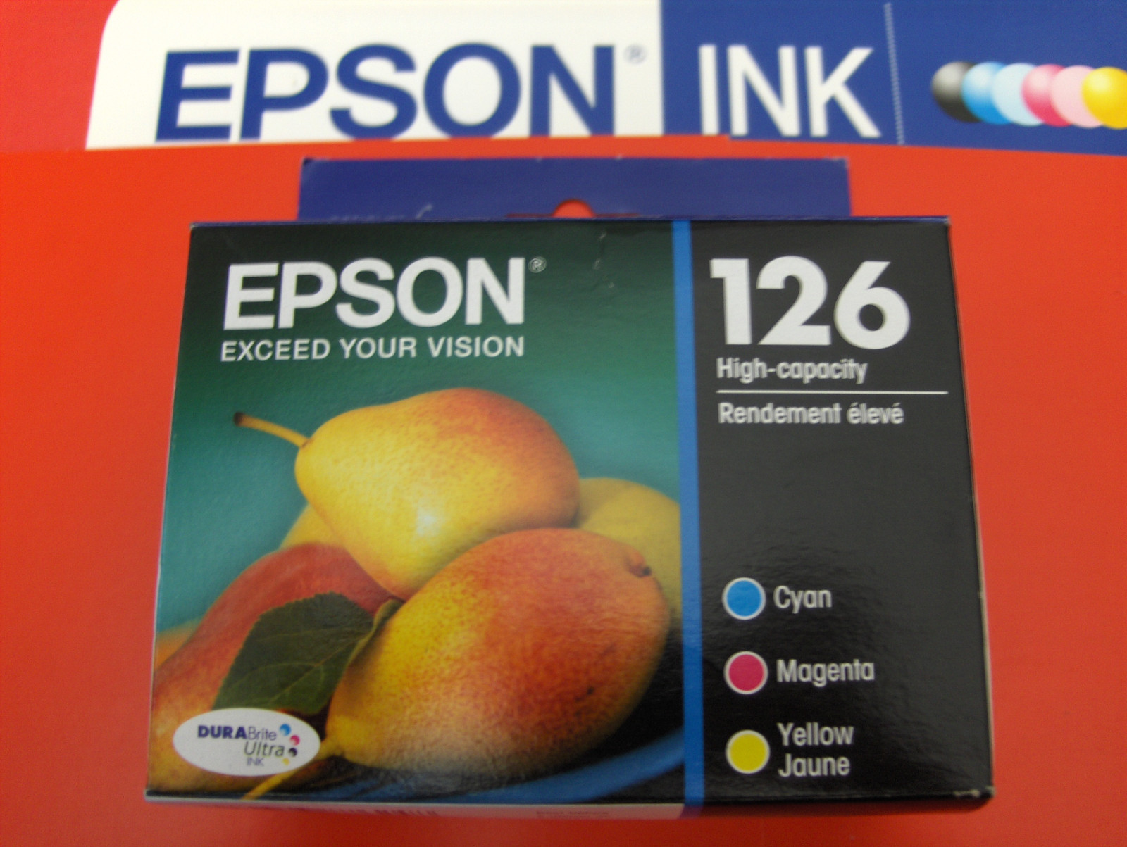 02-2026 NIB 3 Epson GENUINE 126 Color Ink T126520 NX330 NX430 435 520 545