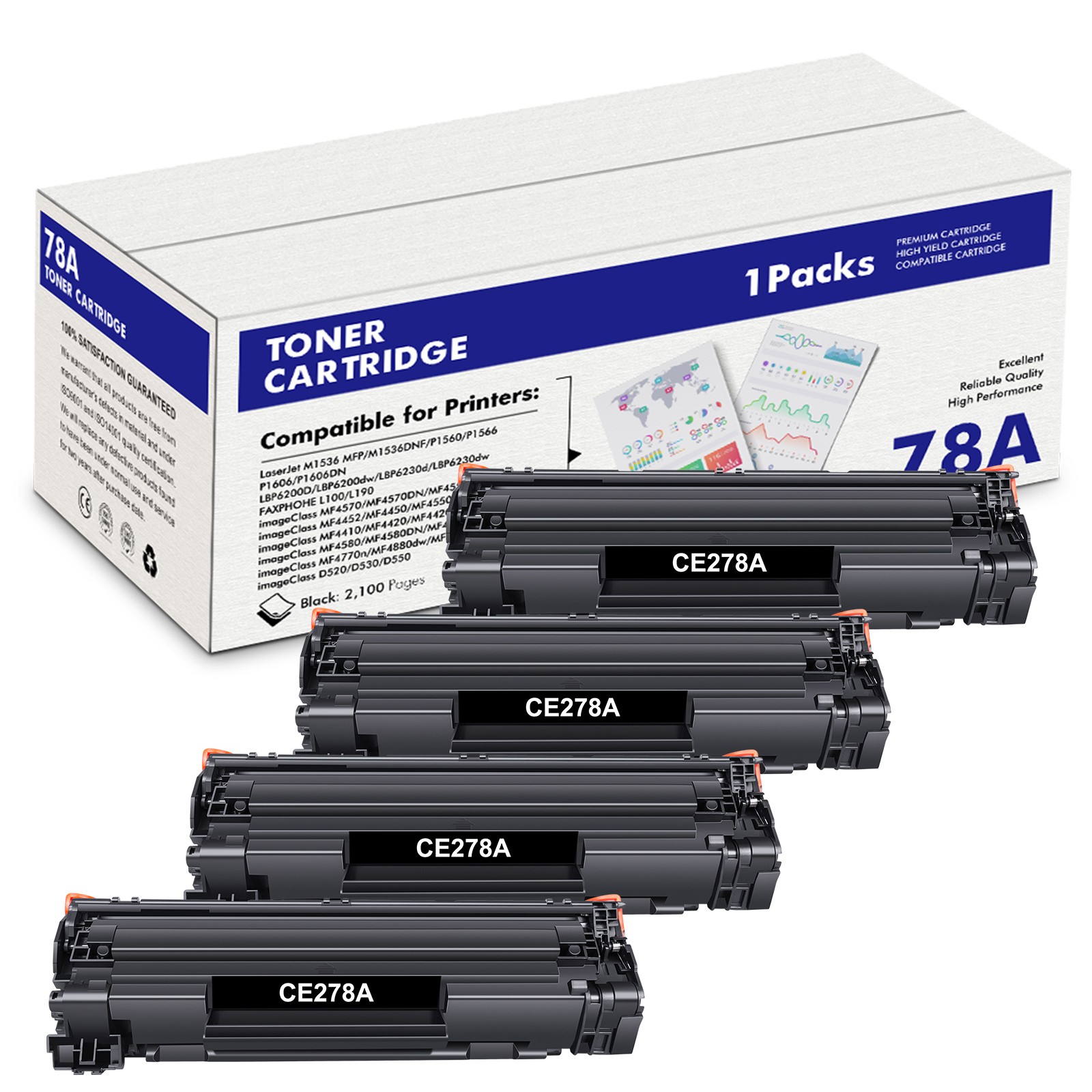CE278A Toner Compatible With HP Laserjet 78A Pro M1536DNF MFP P1560 P1606DN