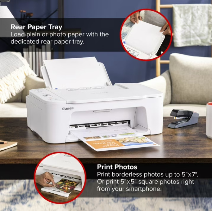 Canon PIXMA TS3722 Wireless All-In-One Inkjet Printer for Home Office