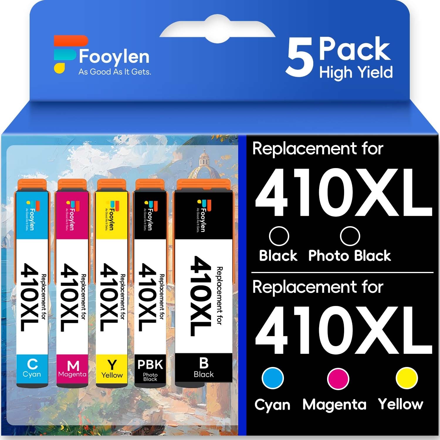 5x Compatible With 410XL Ink For Epson Expression Home XP830 XP630 XP-7100 XP635