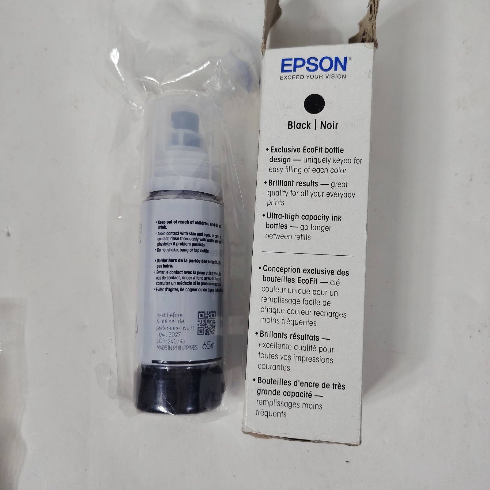 Genuine Epson 522 Black Ink Bottles ET-2720 ET-2800 ET-2803 ET-4700 Exp 04/2027