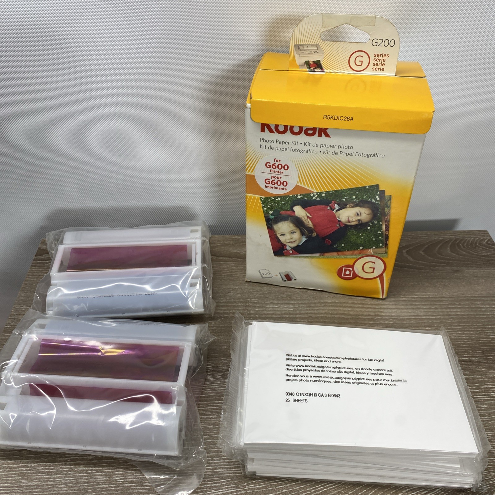 Kodak G200 ( Designed for G600 Printers) Photo Paper Kit 4×6 Sheets 175