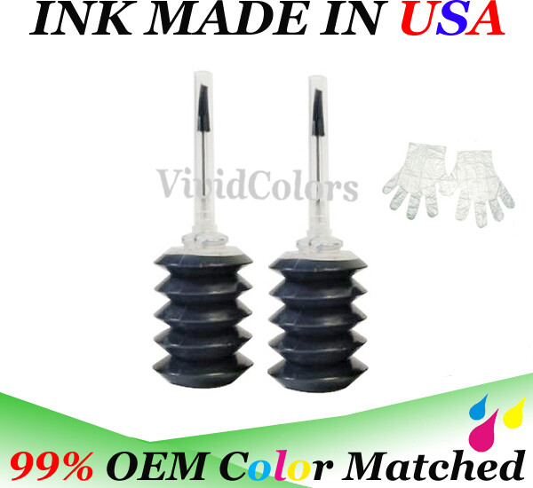 2x30ml dye refill ink for HP 65 65XL Deskjet 2652 3720 3730 3732 3752 3755 3758