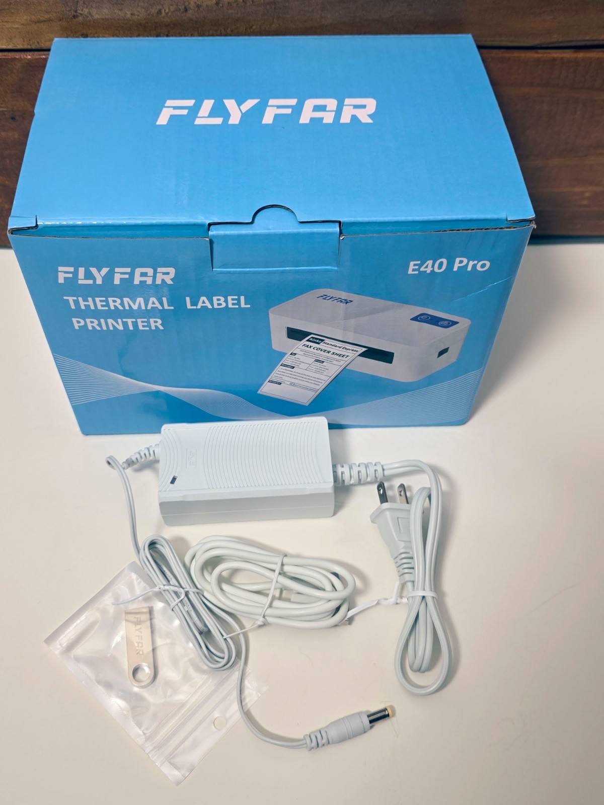 Wireless Thermal Label Printer 4×6 Bluetooth Shipping 203 DPI USB White