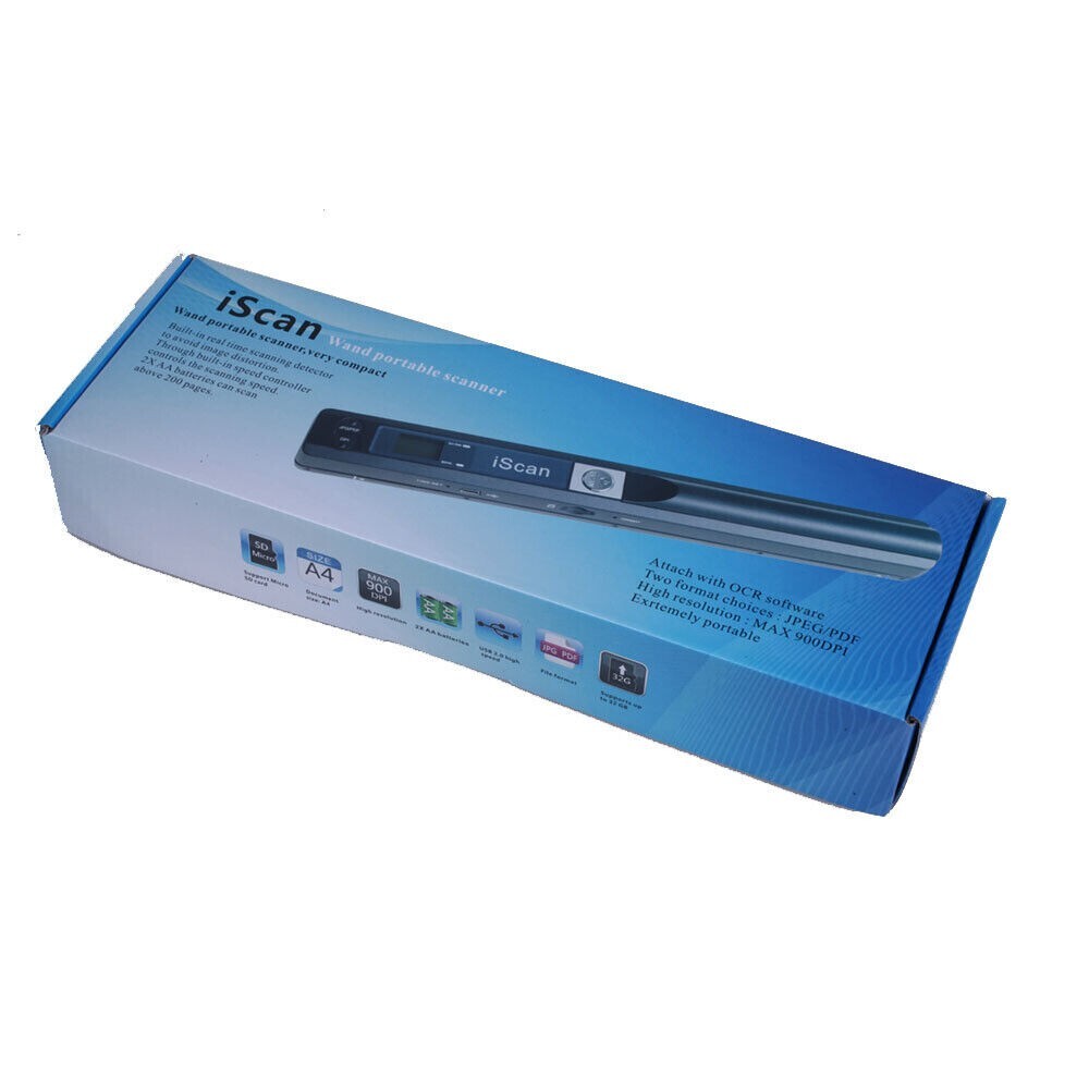 Mini Portable Handheld iScan 900 DPI Document Book Photo A4 Color Scanner