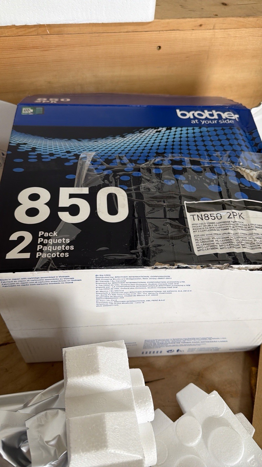 Brother TN-850 Toner Cartridge Black 2 Pack