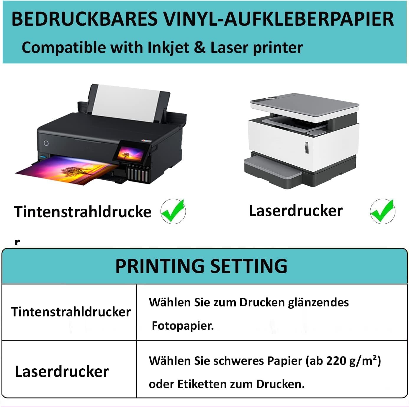 20 Sheets PREMIUM Vinyl Decal Film 100% Clear Self Adhesive for Laser and T…