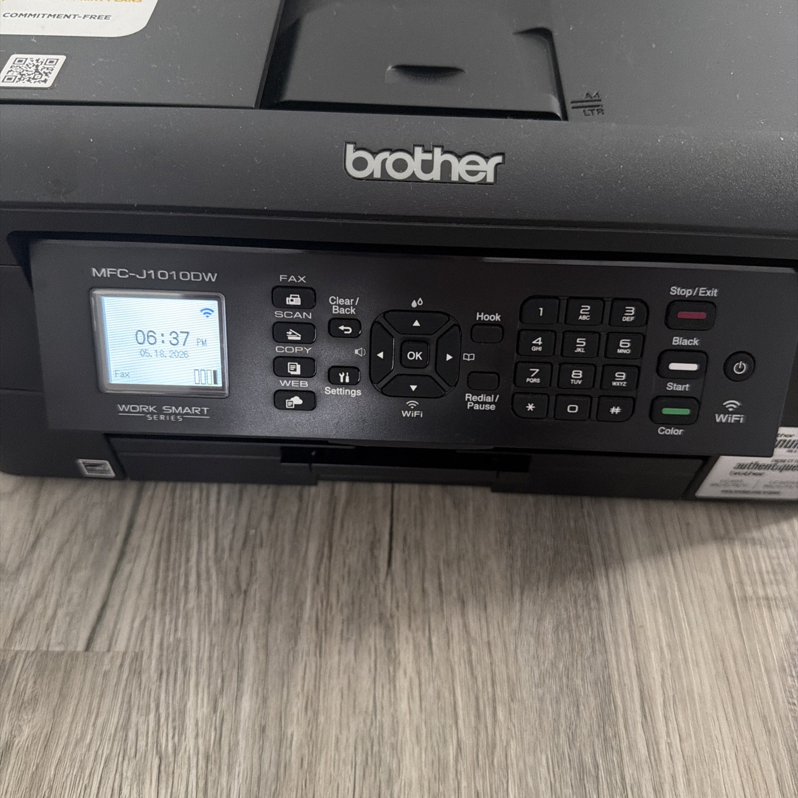 Brother MFCJ1010DW Wireless Color All-in-One Inkjet Printer