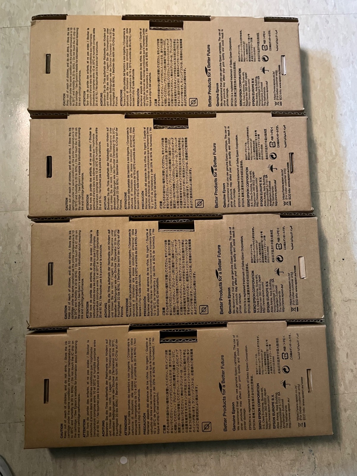 Set of 4 Epson Photo Black Ink Cartridges 700ml Stylus Pro T6361 (Exp 2021)
