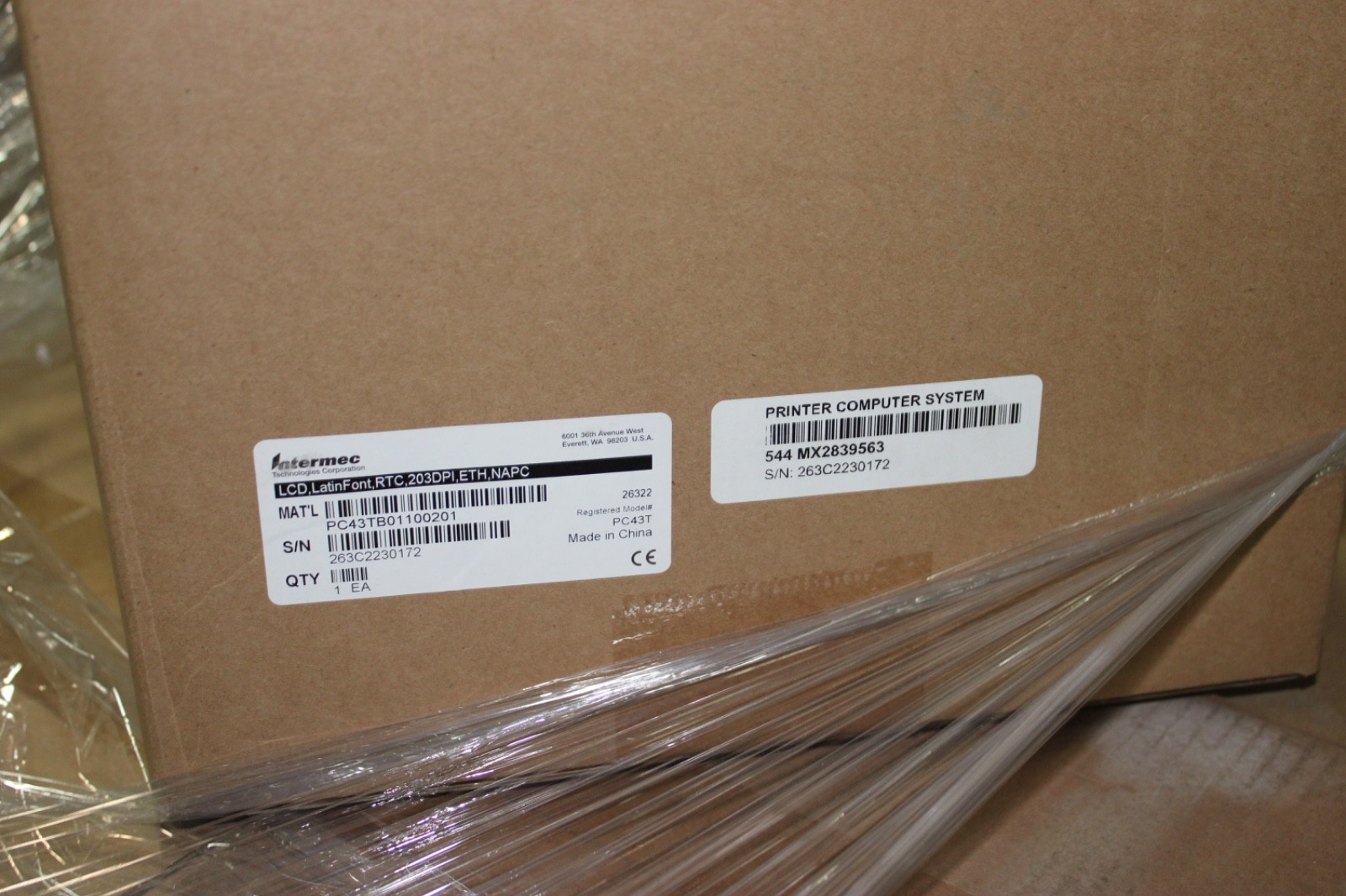 NEW Intermec Desktop Thermal Transfer Printer Model PC43t PC43TB01100201