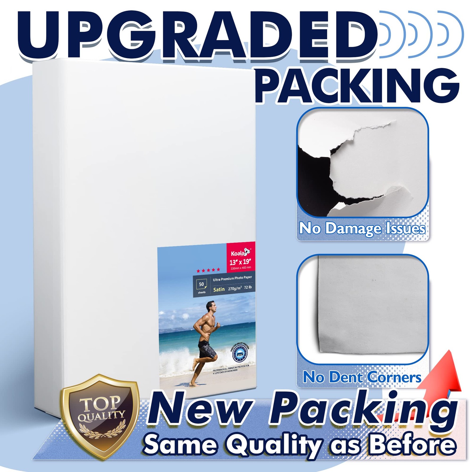 50 PCS 13×19 Inch 72lb Koala Satin Photo Printer Paper Inkjet WaterResistant